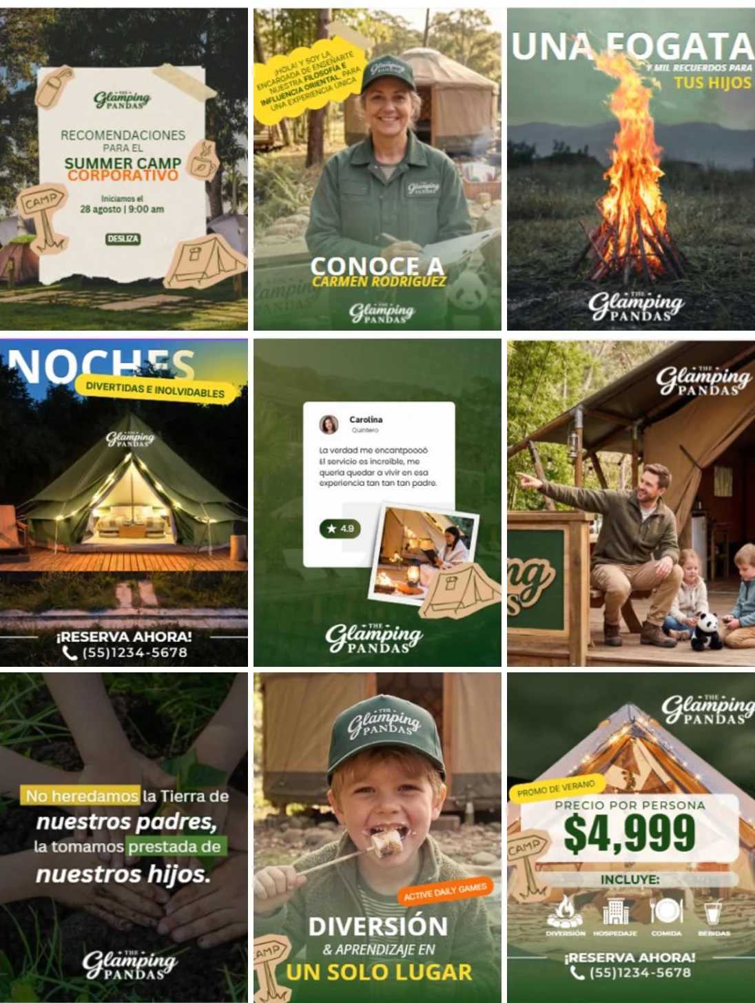Feed real de Glamping Pandas
